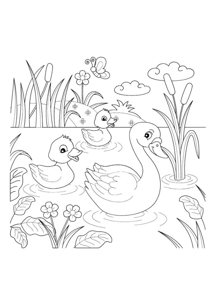 Duck Coloring Pages