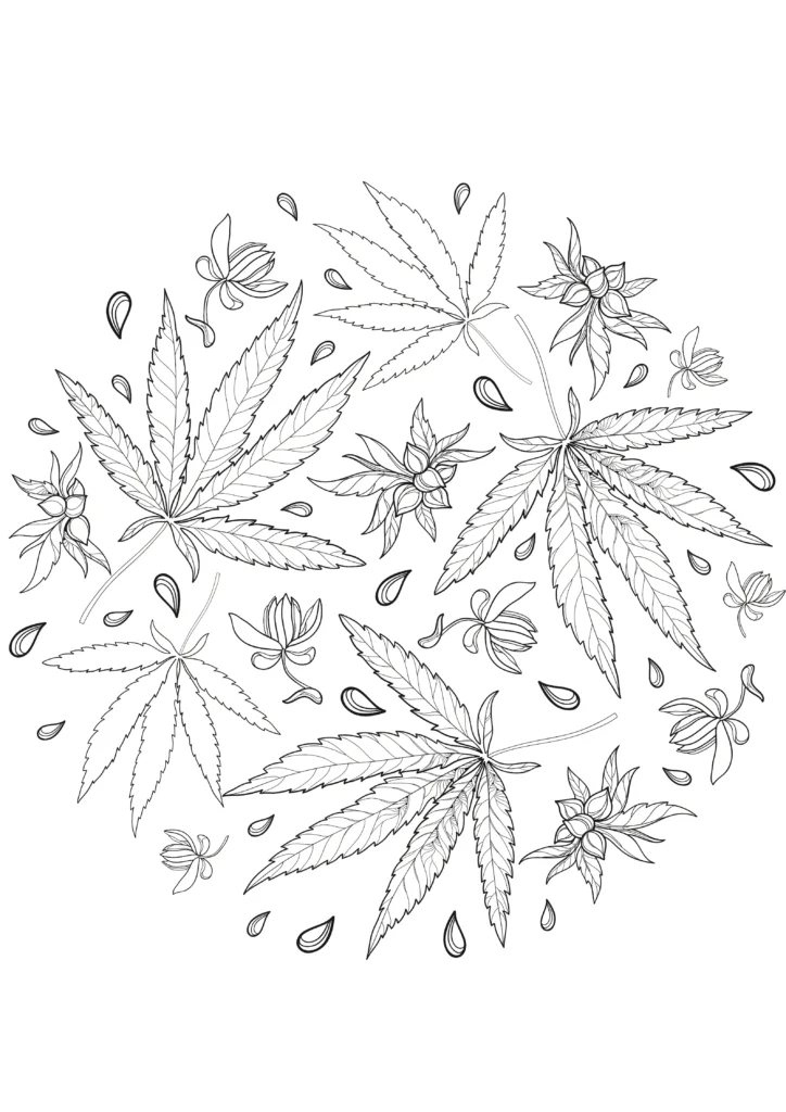 Weed Coloring Pages