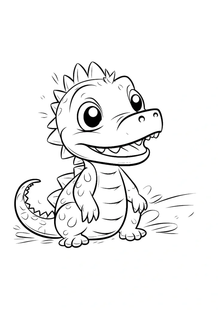 Cute Dragon Coloring Pages 