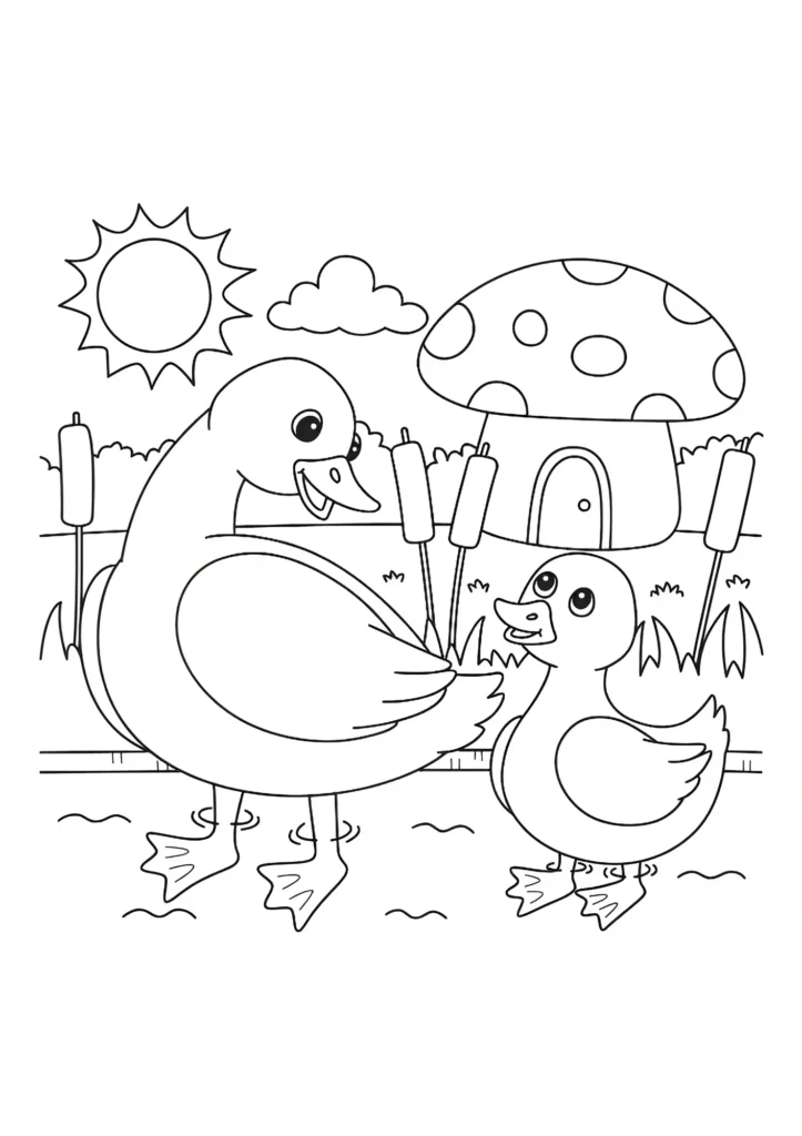 Duck Coloring Pages