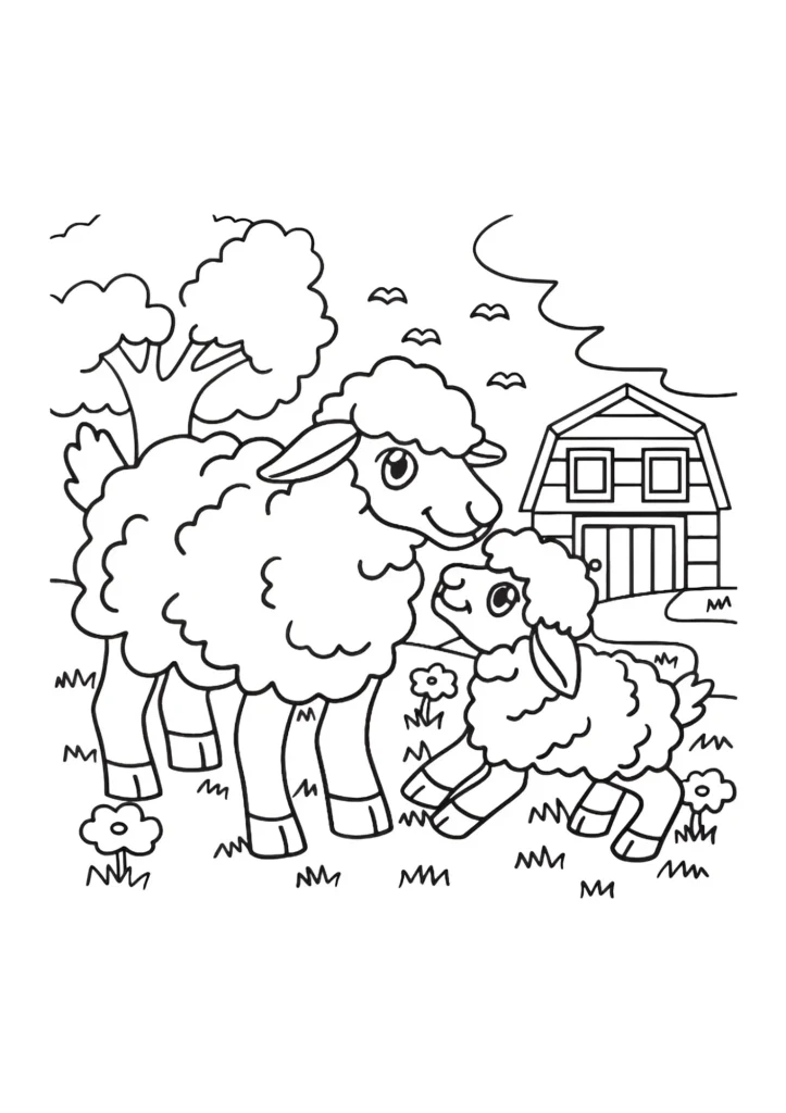 Farm Coloring Pages 