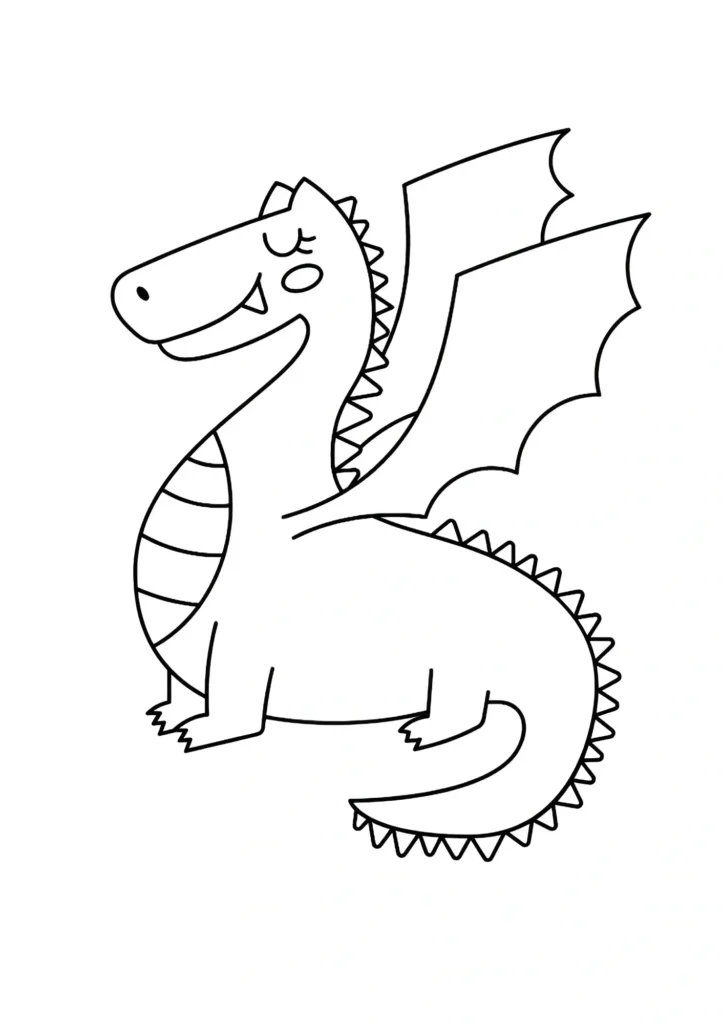 Cute Dragon Coloring Pages 