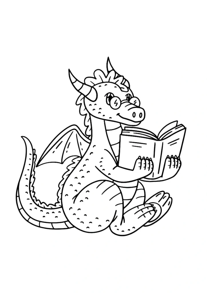 Cute Dragon Coloring Pages 