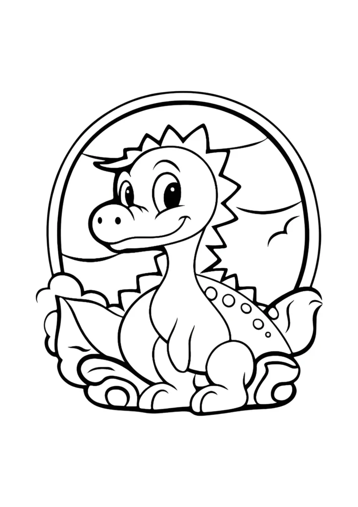 Cute Dragon Coloring Pages 