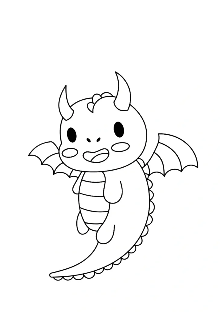 Cute Dragon Coloring Pages 