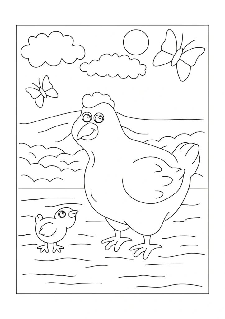 Farm Coloring Pages 