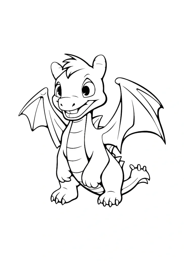 Cute Dragon Coloring Pages 