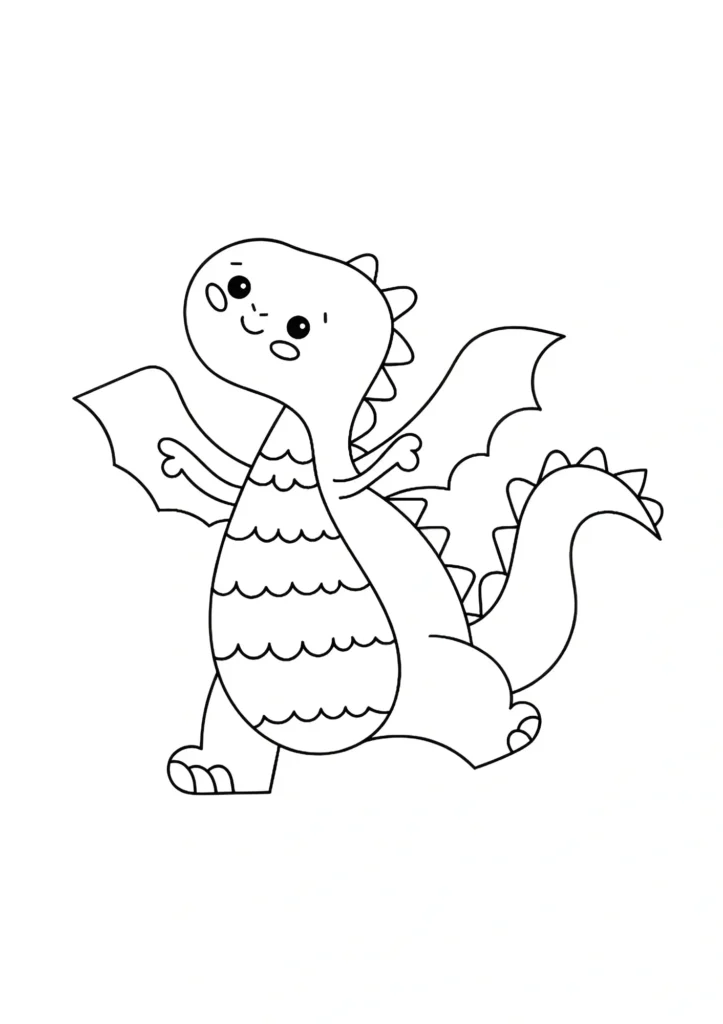 Cute Dragon Coloring Pages 