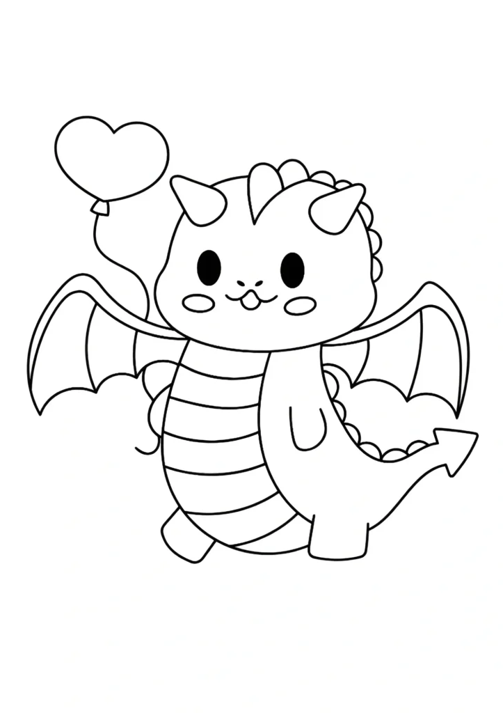 Cute Dragon Coloring Pages 