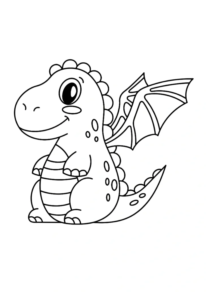 Cute Dragon Coloring Pages 