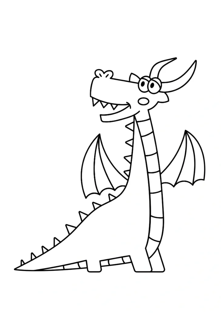 Cute Dragon Coloring Pages 