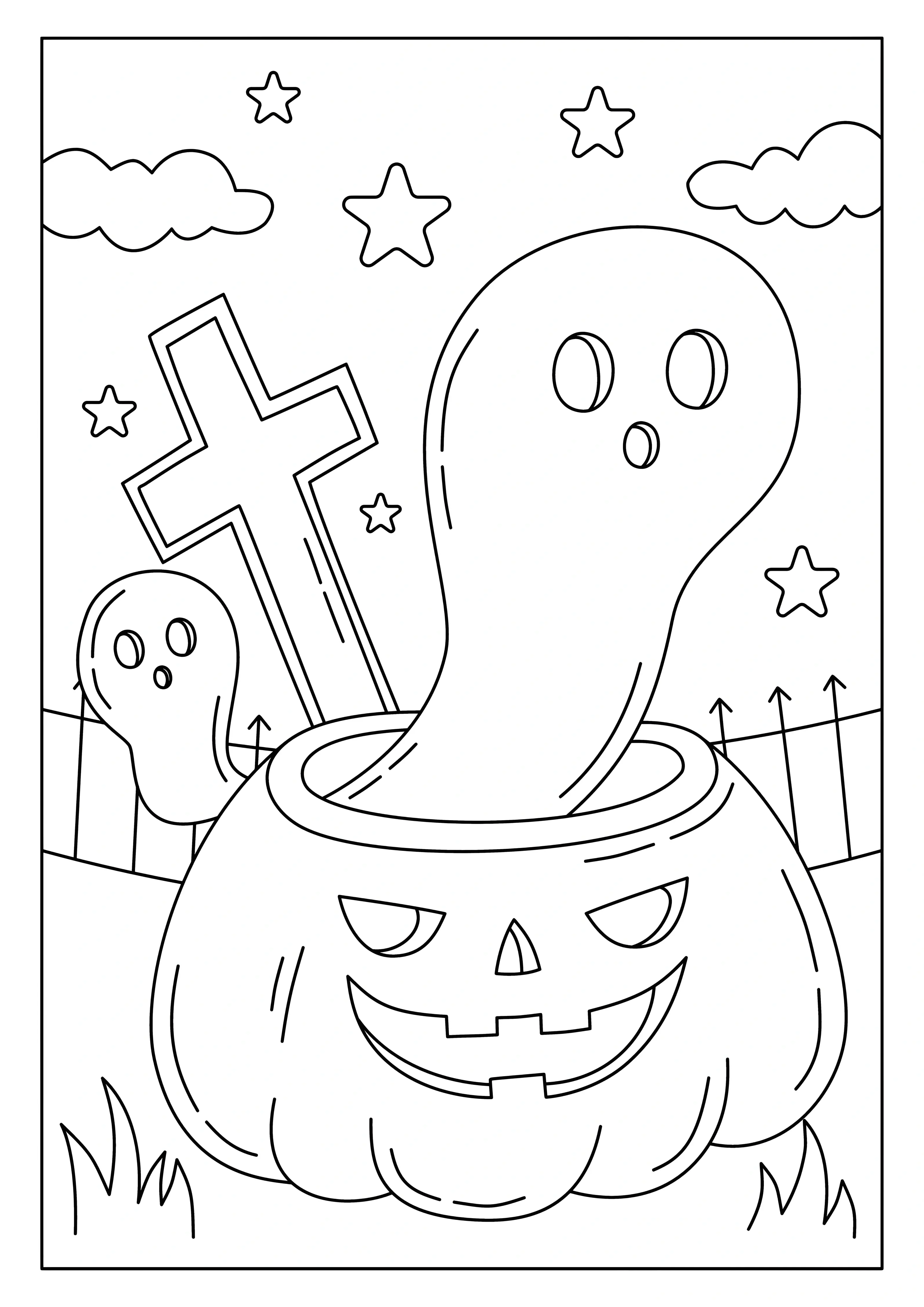 Ghost Coloring Pages