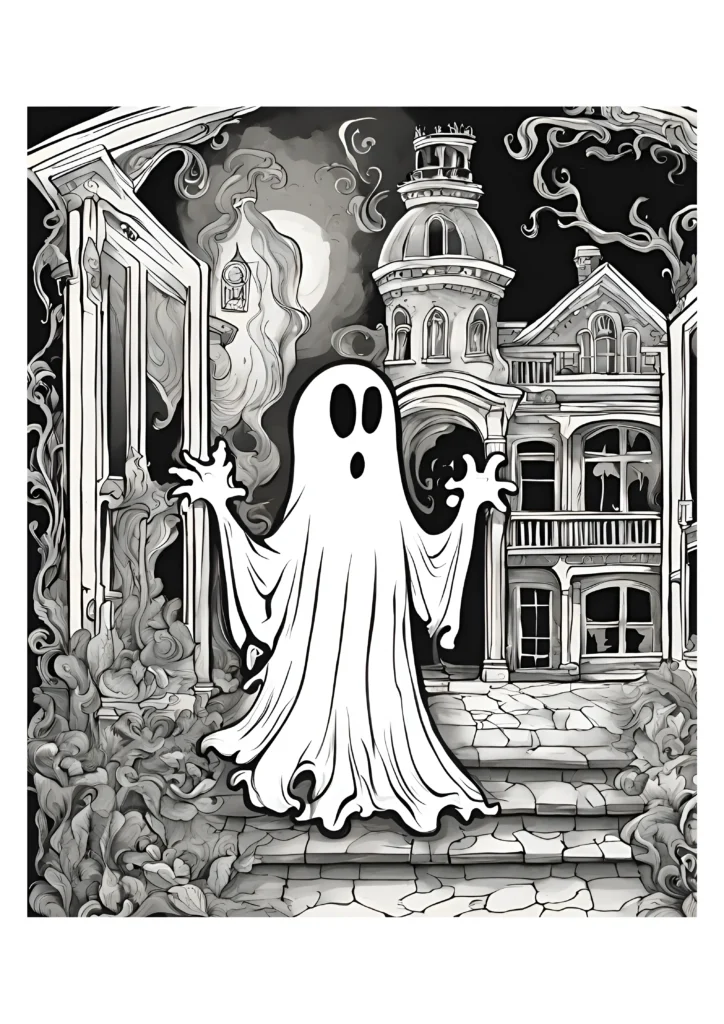 Ghost Coloring Pages