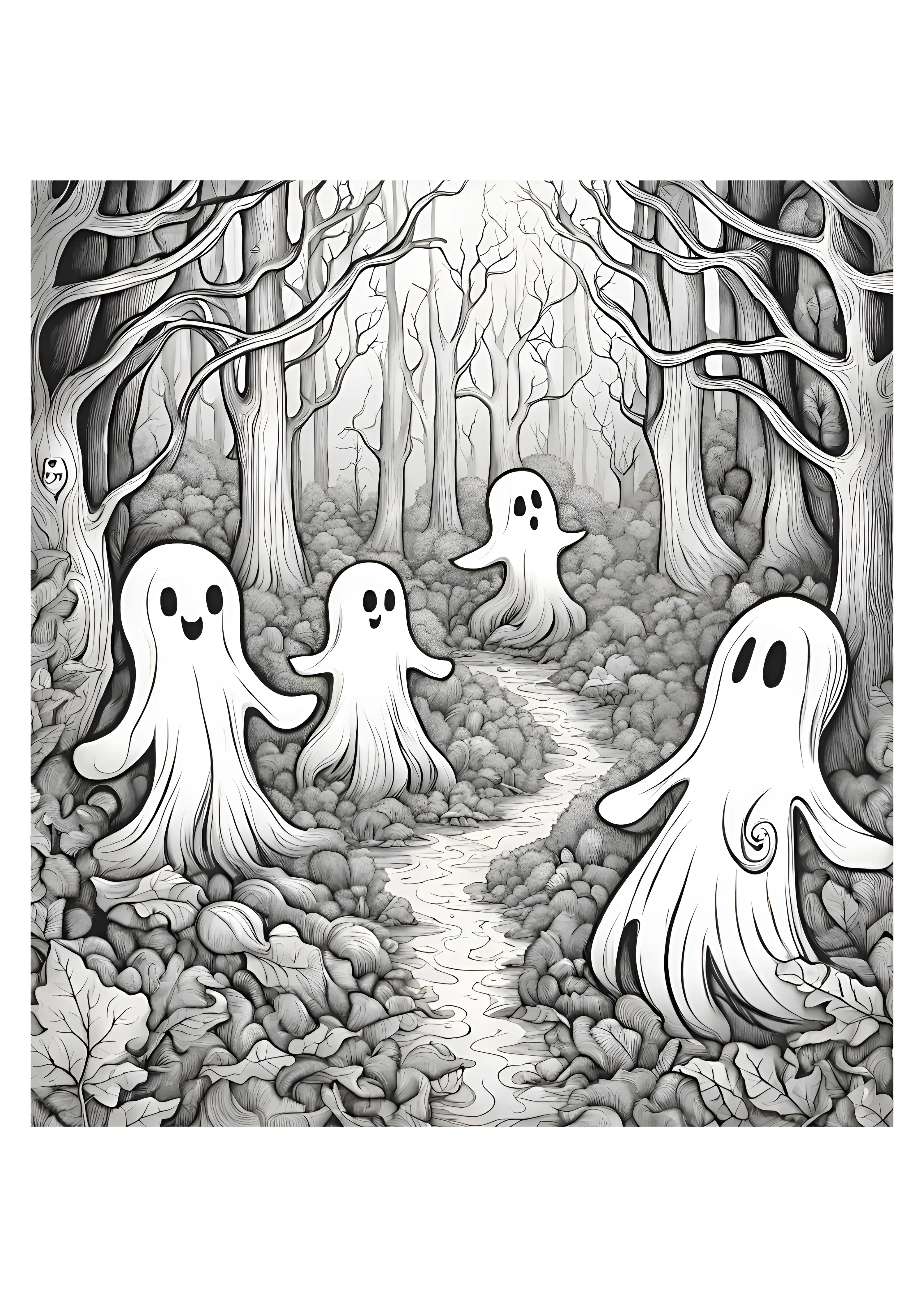 Ghost Coloring Pages