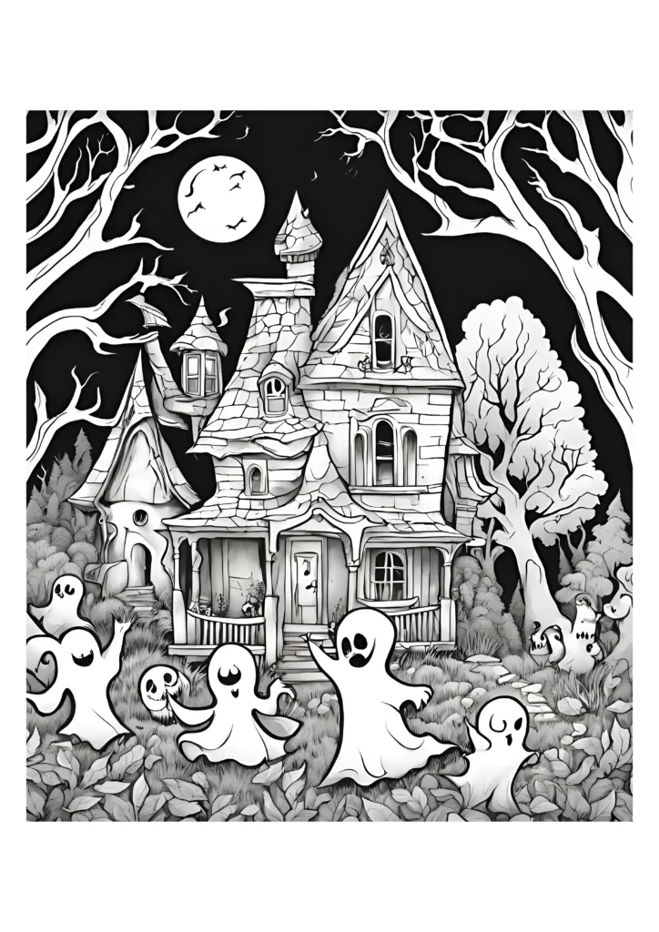 Ghost Coloring Pages