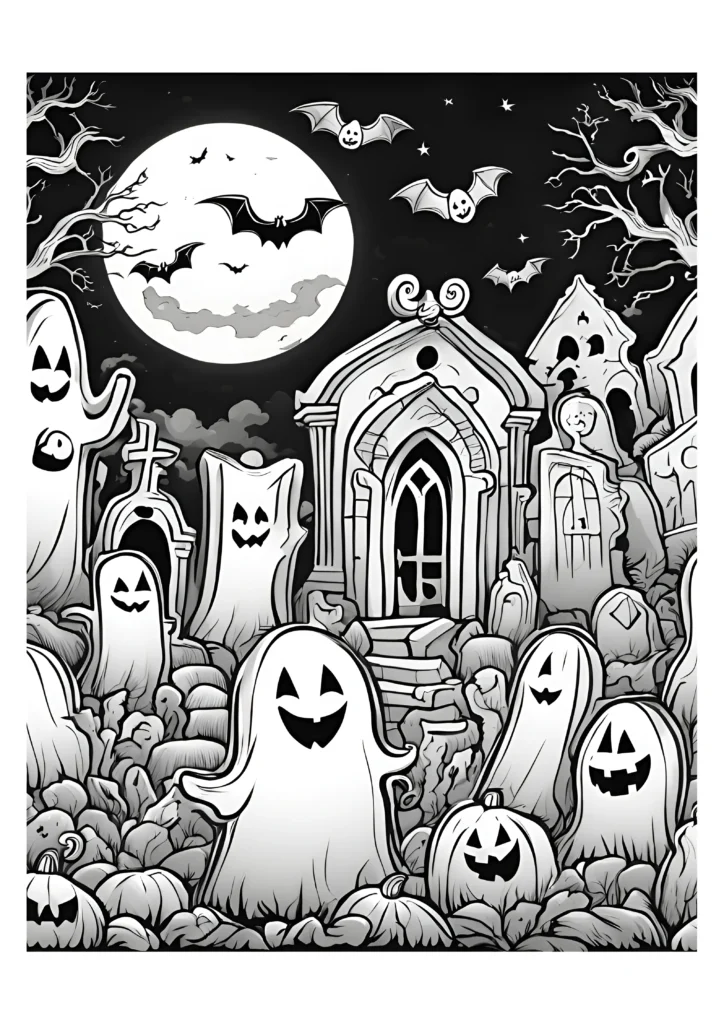 Ghost Coloring Pages