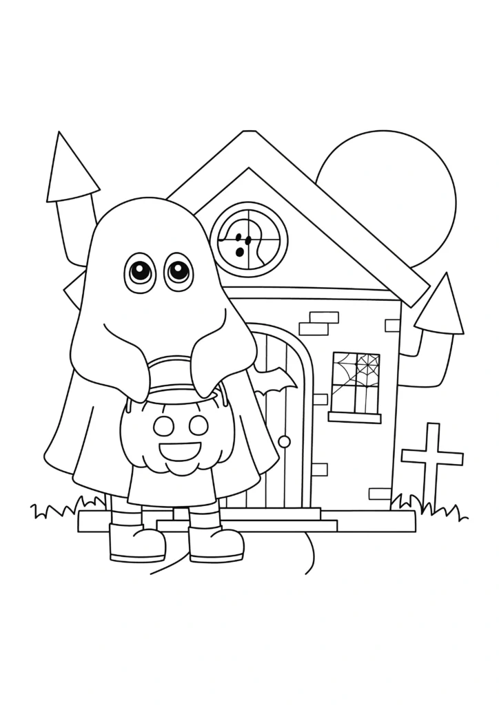 Ghost Coloring Pages