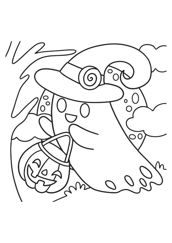 Ghost Coloring Pages