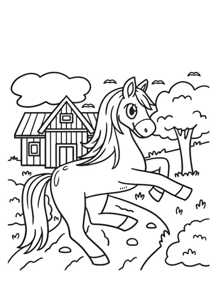 Farm Coloring Pages 