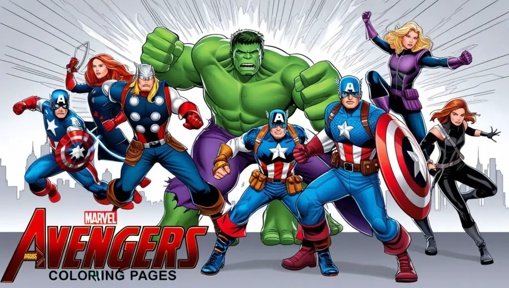 Marvel Avengers Coloring Page