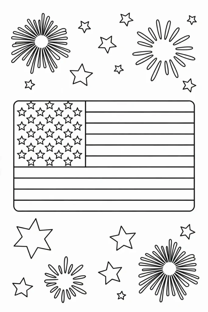 American Flag Coloring Pages