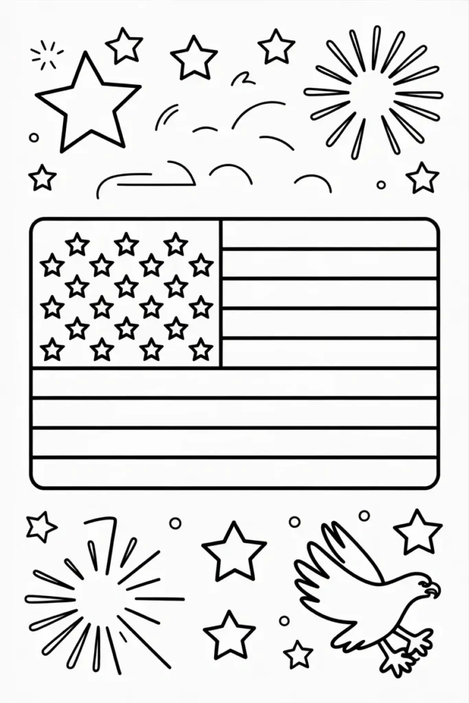 American Flag Coloring Pages