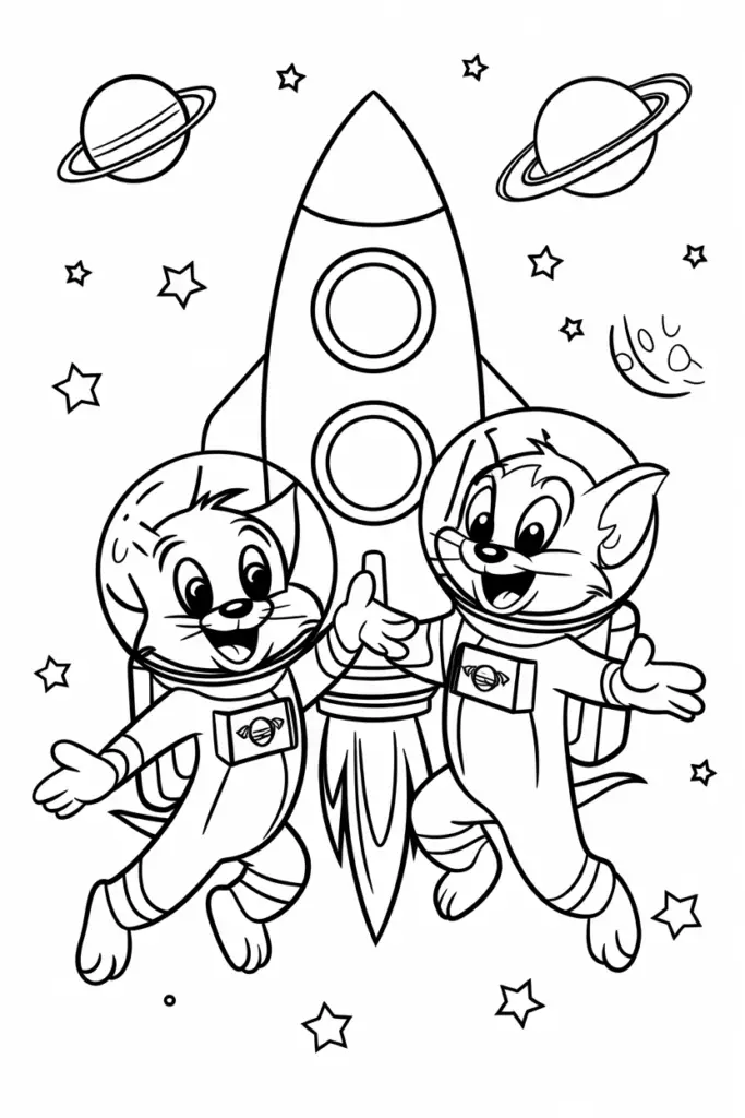 Tom and Jerry Coloring Pages