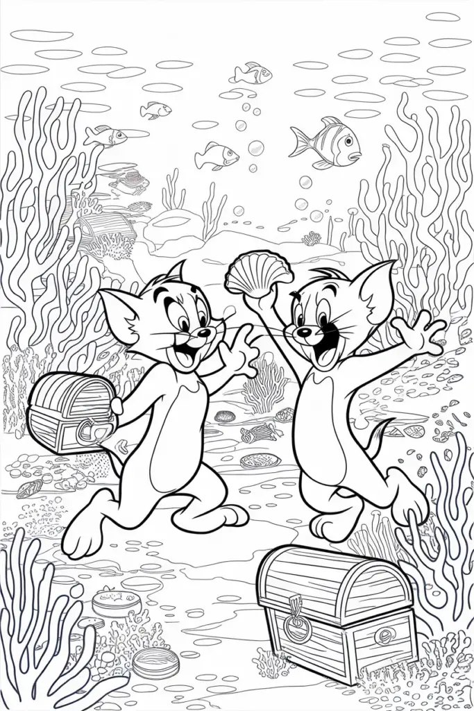 Tom and Jerry Coloring Pages