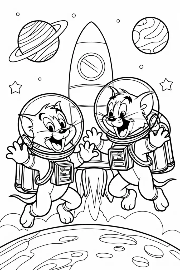 Tom and Jerry Coloring Pages