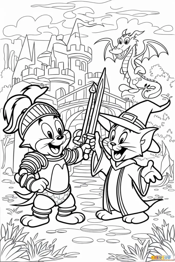 Tom and Jerry Coloring Pages
