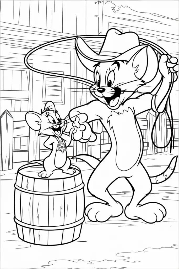 Tom and Jerry Coloring Pages
