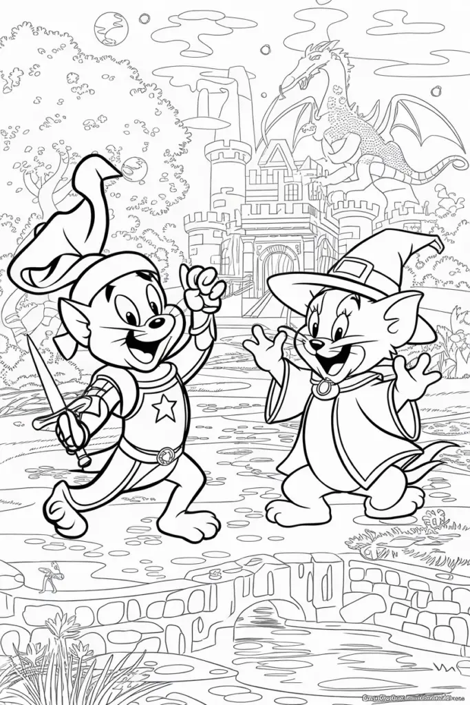 Tom and Jerry Coloring Pages