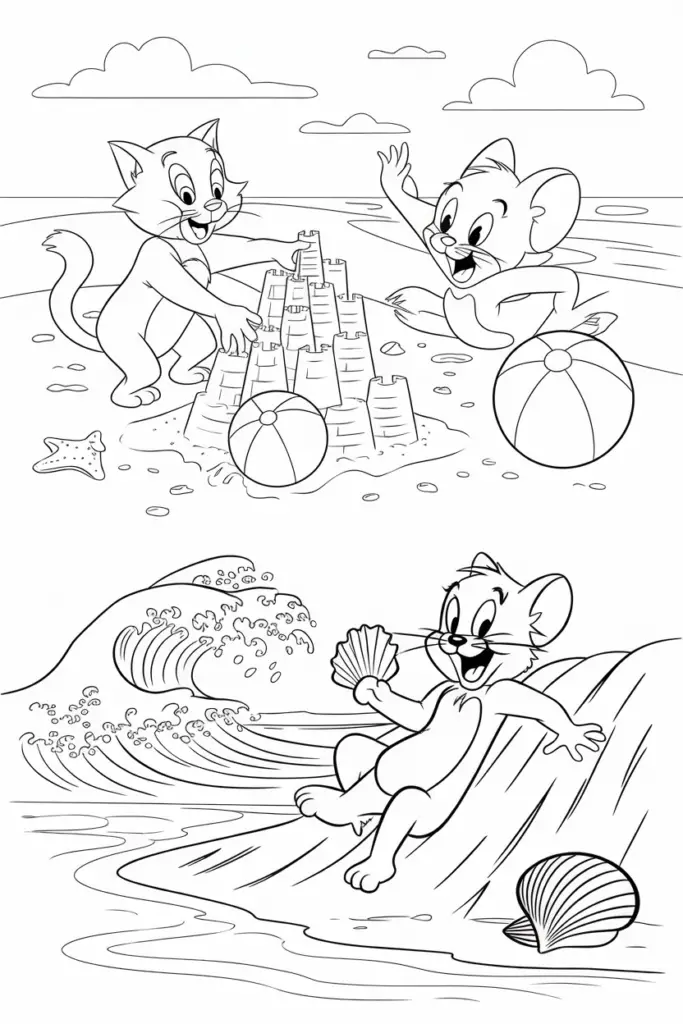 Tom and Jerry Coloring Pages
