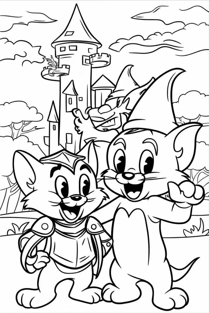 Tom and Jerry Coloring Pages