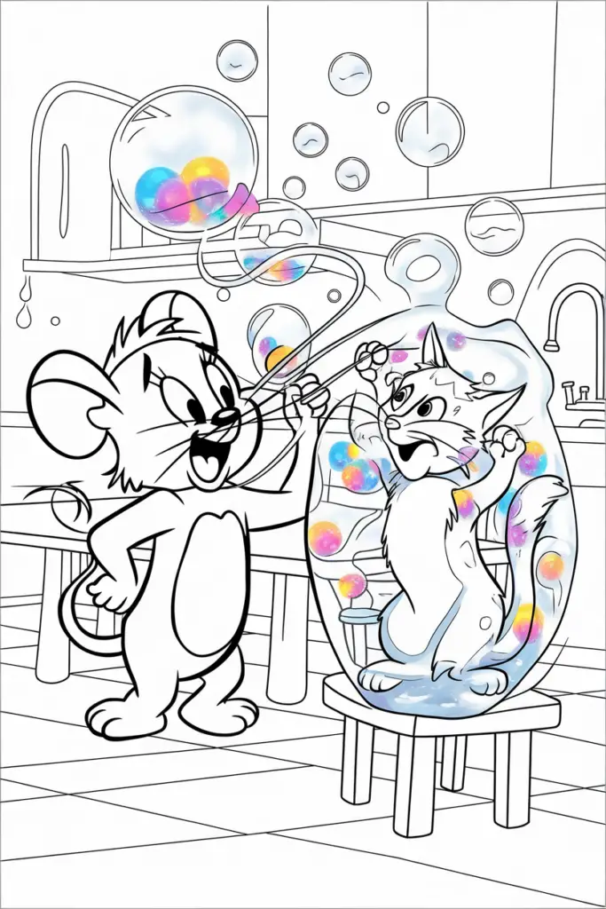 Tom and Jerry Coloring Pages