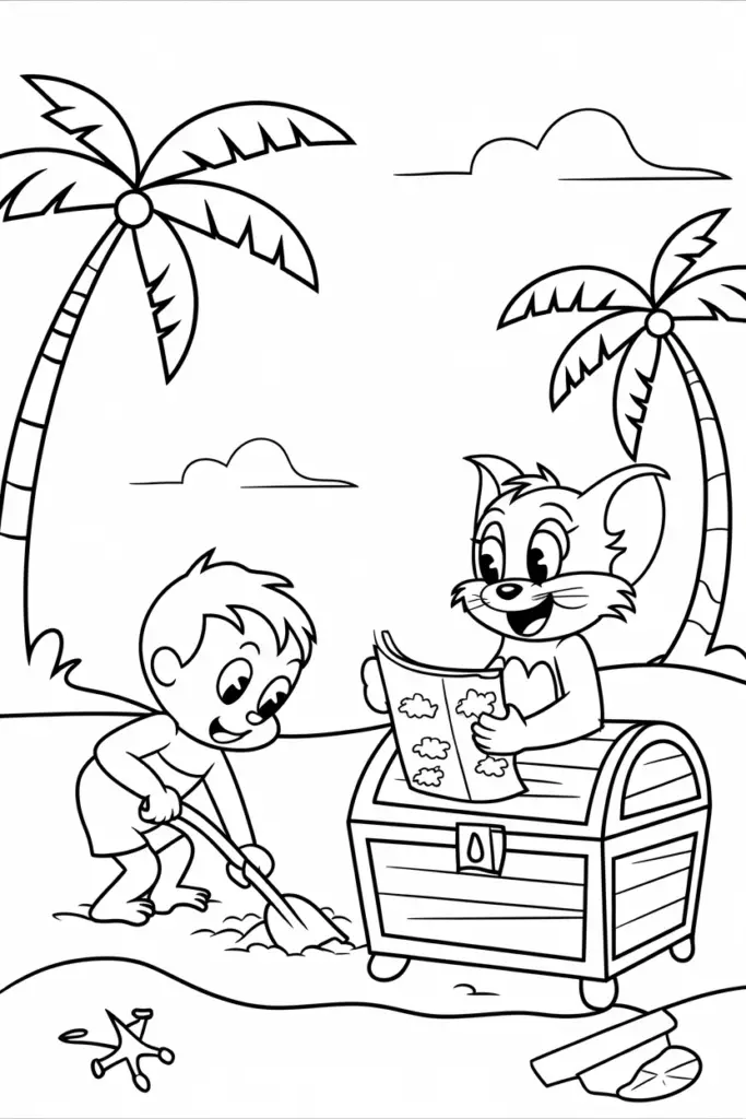 Tom and Jerry Coloring Pages