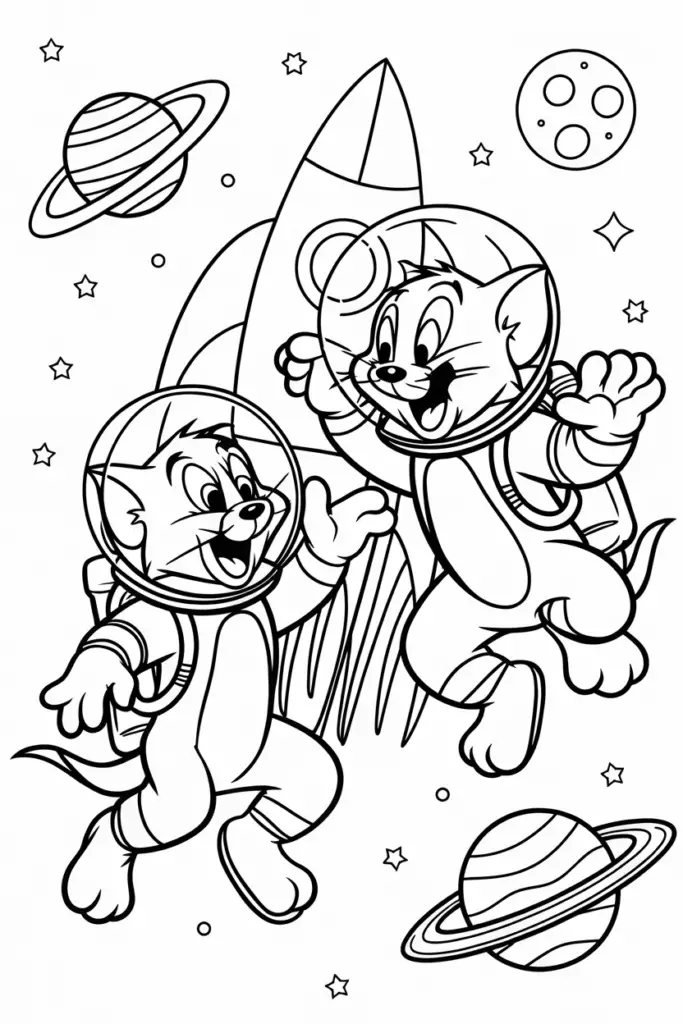Tom and Jerry Coloring Pages