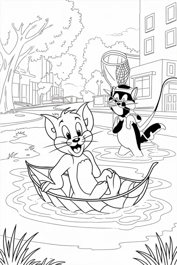 Tom and Jerry Coloring Pages