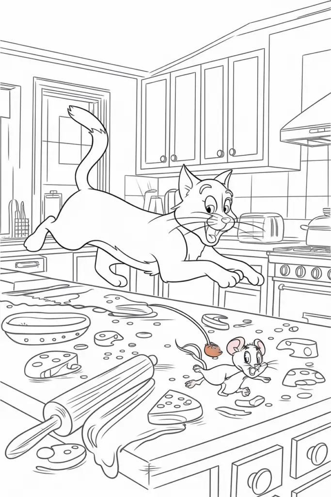 Tom and Jerry Coloring Pages