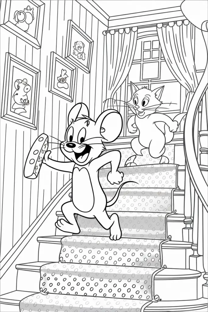 Tom and Jerry Coloring Pages
