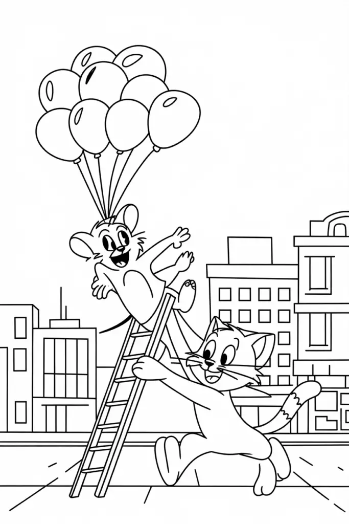 Tom and Jerry Coloring Pages