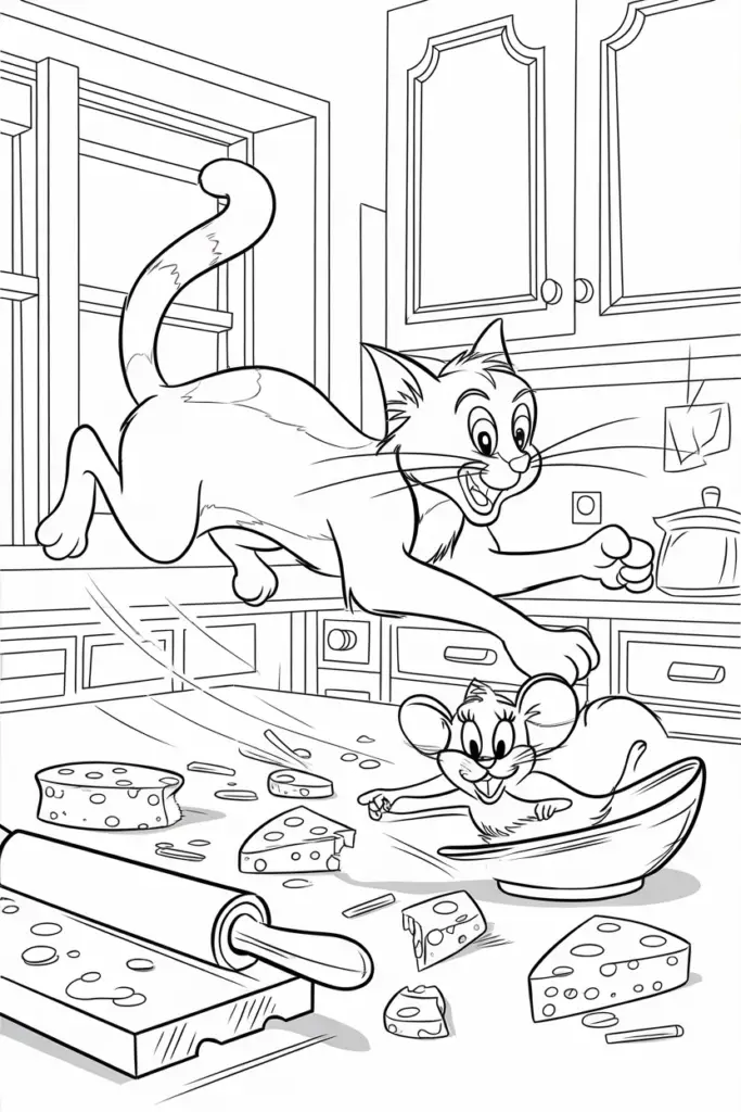 Tom and Jerry Coloring Pages