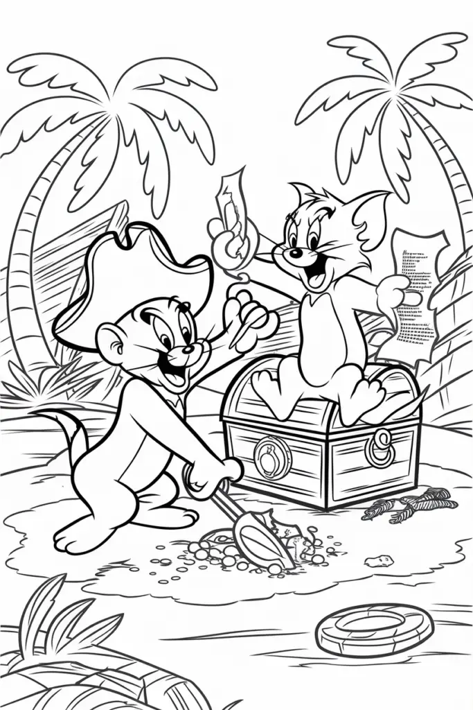 Tom and Jerry Coloring Pages