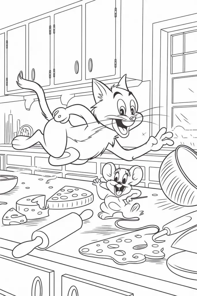 Tom and Jerry Coloring Pages