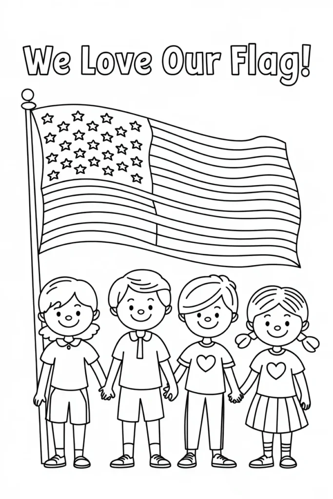 American Flag Coloring Pages