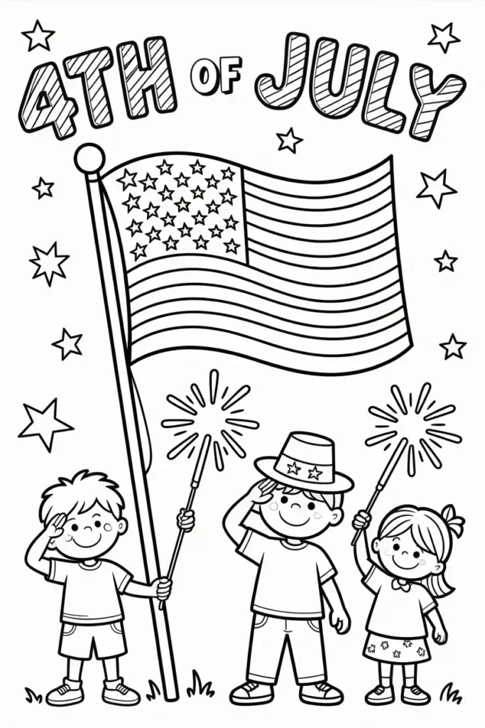 American Flag Coloring Pages