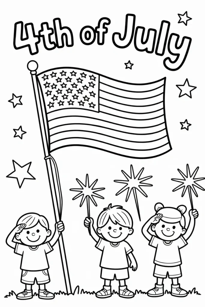 American Flag Coloring Pages