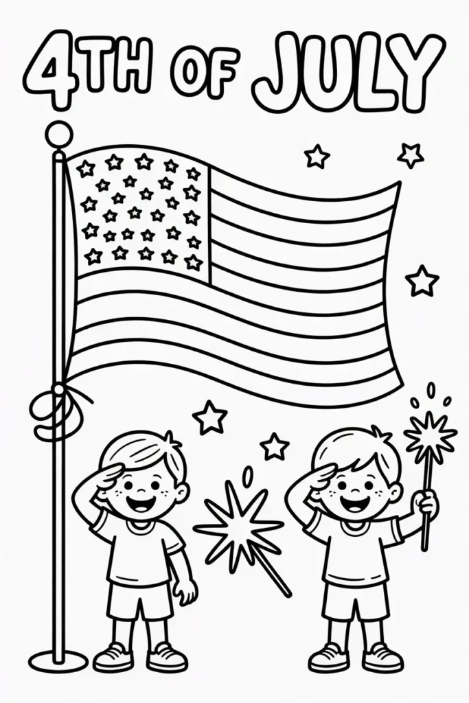 American Flag Coloring Pages