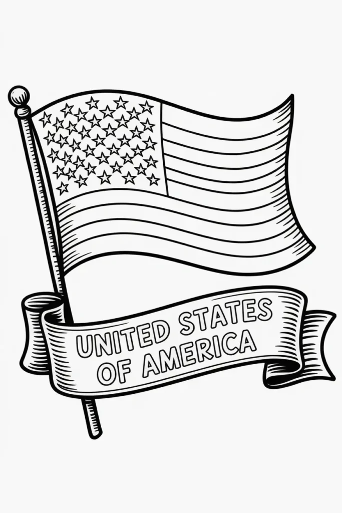 American Flag Coloring Pages