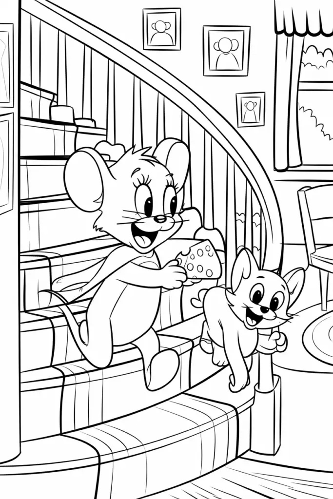 Tom and Jerry Coloring Pages